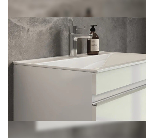 Тумба с раковиной подвесная Velvex Pulsus tp.PUL.PUL.70.1Y белый глянец, 70 см