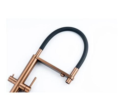 Смеситель для кухни с подключением фильтра Knotlor SS-15/RB, бронза