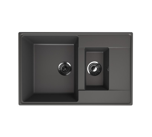 Кухонная мойка Ulgran Quartz Prima 780 1,5K-09, мокрый асфальт