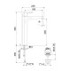 Смеситель для раковины Fiore KEVON CHIC 81RX8119, хром/красный