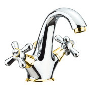 Смеситель для раковины Fiore MARGOT SKY (SWAROVSKI®) 01CO0623, хром/золото