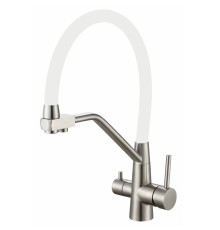 Смеситель для кухни с подключением к фильтру Fmark FS0662-L02, сатин