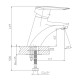 Смеситель для раковины Haiba HB1007, хром