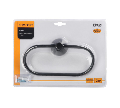 Полотенцедержатель FIXSEN COMFORT    BLACK FX-86011, черный матовый