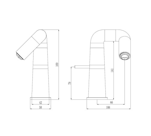 Смеситель для раковины Haiba HB10813-7, черный