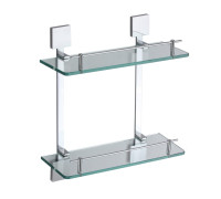 Полка стеклянная Savol S-06522A, хром