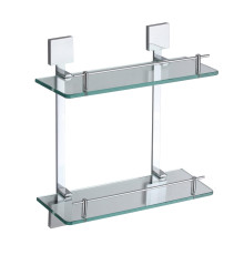 Полка стеклянная Savol S-06522A, хром