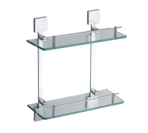 Полка стеклянная Savol S-06522A, хром