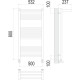 Полотенцесушитель водяной с полкой Terminus Аврора П16 50х80