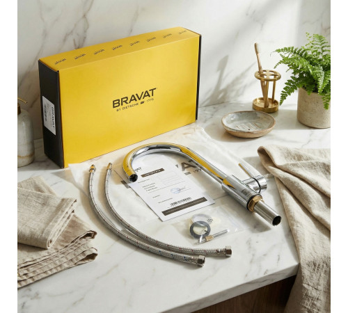 Смеситель для кухни BRAVAT F7799930CP-SW, хром