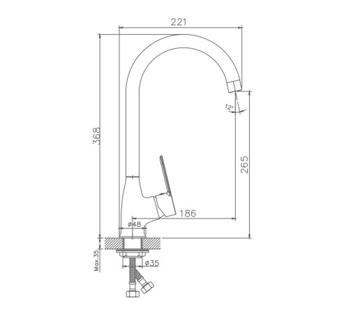 Смеситель для кухни Haiba HB73557-8, белый