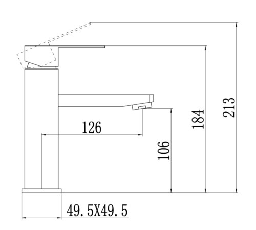 Смеситель для раковины Fmark FS8101Q, графит