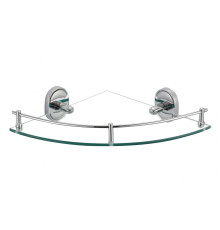 Полка угловая стеклянная Savol S-007073, хром