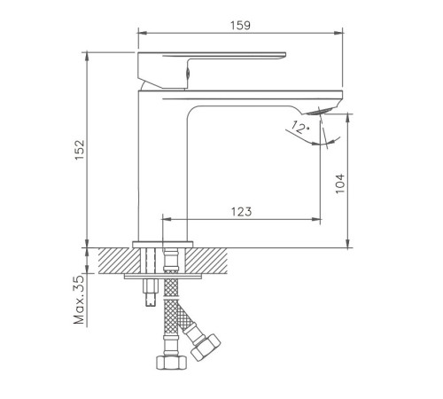 Смеситель для раковины Haiba HB10590-7, черный