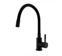 Смеситель для кухни с гибким изливом WesnaArt EKO EKO05-140Black, черный