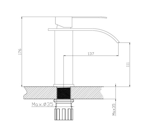 Смеситель для раковины Haiba HB12815, сталь