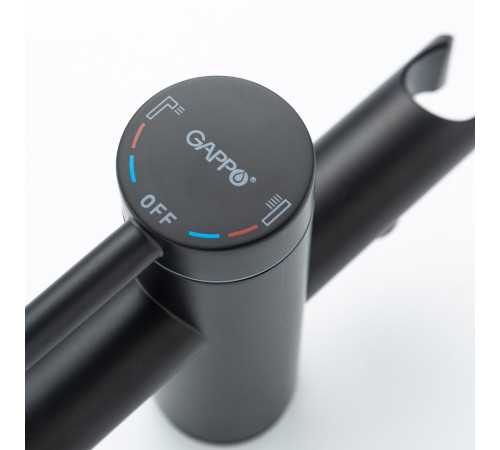 Смеситель для ванны напольный GAPPO G3006-6, черный