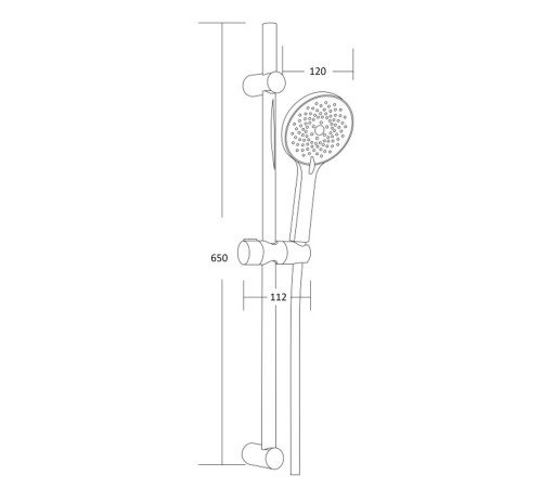 Душевой гарнитур ESKO SHS03, хром