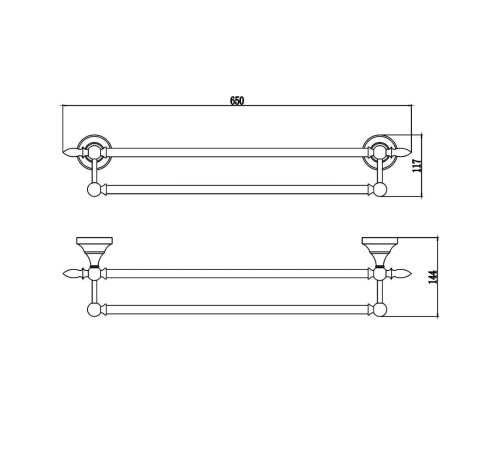 Полотенцедержатель Savol S-06848B, золото