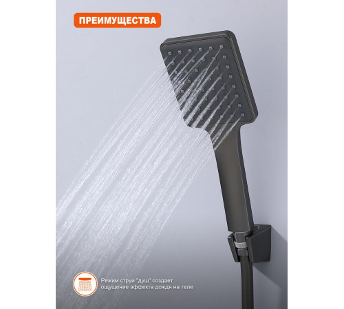Смеситель для ванны Prohanss P60.22.09, графит