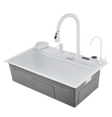Многофункциональная кухонная мойка Savol S-SC002W, белый