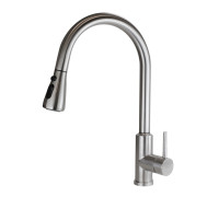 Смеситель для кухни с выдвижным изливом Esko Kitchen TSS 519, сатин