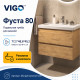 Тумба с раковиной подвесная VIGO Фуста 452 дуб золотой-com, 80 см