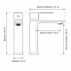 Смеситель для раковины Frap F10504-6, черный