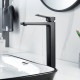 Смеситель для раковины высокий  Raffine F1199H, черный