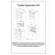 Тумба с раковиной и нишей Бриклаер КРИСТАЛЛ 60F, фисташковый/дуб гранж песочный