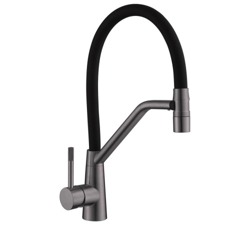 Смеситель для кухни с гибким изливом Fmark FS0352Q, графит