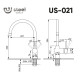 Смеситель для кухни Ulgran US-021-002, черная брашированная сталь