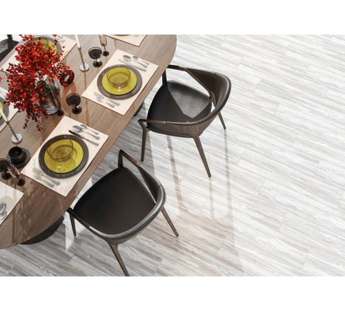 Керамогранит Alma Ceramica GFA92ALP04R Alpina 90x20 белый матовый под дерево