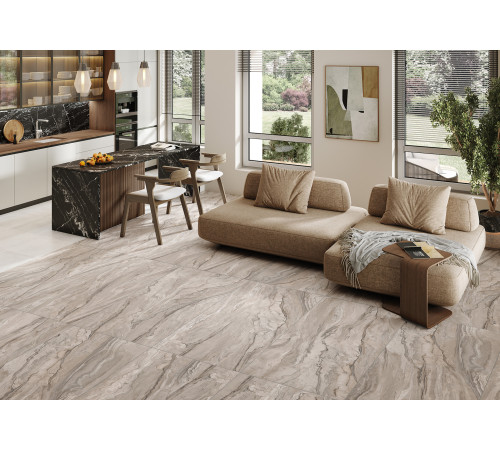 Керамогранит Alma Ceramica GFA57ARC40L Arcadia 57x57 коричневый лаппатированный под мрамор