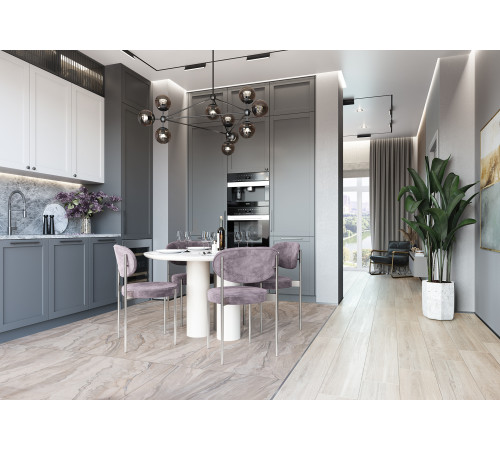 Керамогранит Alma Ceramica GFA57ARC40L Arcadia 57x57 коричневый лаппатированный под мрамор