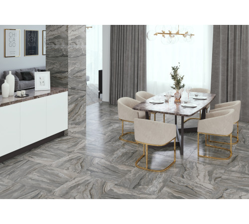 Керамогранит Alma Ceramica GFA57ARC40L Arcadia 57x57 коричневый лаппатированный под мрамор