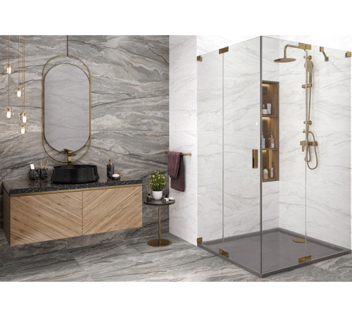 Керамогранит Alma Ceramica GFA57ARC40L Arcadia 57x57 коричневый лаппатированный под мрамор