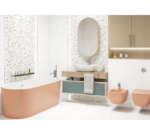 Керамогранит Delacora D12047M Arts Color 60x120 белый матовый под терраццо