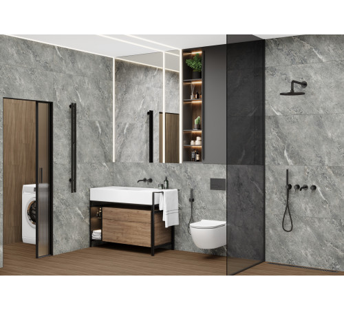 Керамогранит LCM 8080AJA25M Ajax Graphite 80x80 графит глазурованный матовый / карвинг под мрамор