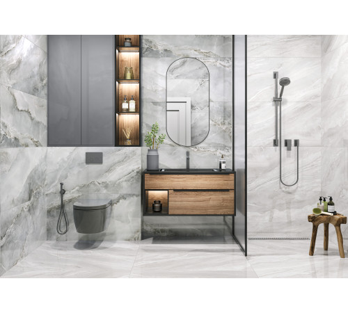 Керамогранит LCM 60120BLM05P Blumarin Gris 60x120 серый полированный под оникс