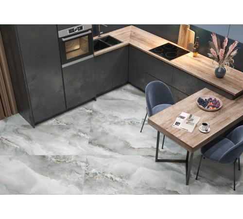 Керамогранит LCM 60120BLM05P Blumarin Gris 60x120 серый полированный под оникс