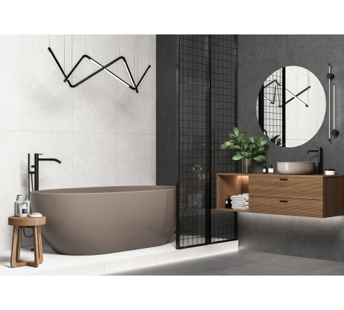 Керамогранит Alma Ceramica GFU6060BND20R Bond 60x60 коричневый темный матовый / противоскользящий под бетон