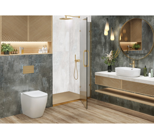 Керамогранит New Trend D60220M Сentro Color 60x60 бежевый / серый матовый / карвинг под металл