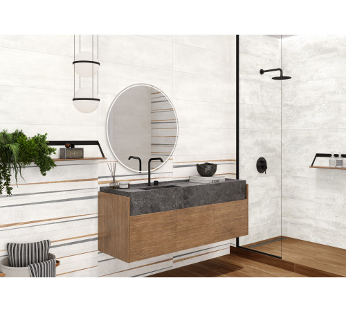 Керамогранит Alma Ceramica GFA92ATN44R Ashton 90x20 коричневый глазурованный матовый под дерево