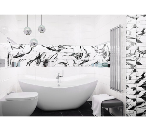 Плитка настенная Sanders White WT11SND00 200x600x7.5 Глянцевая