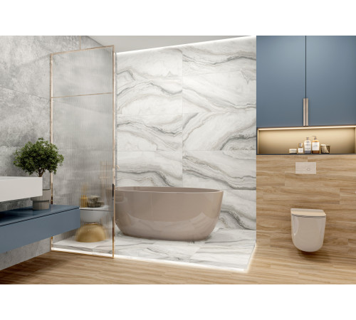 Керамогранит Delacora D120217M Dream 60x120 серый матовый / карвинг под оникс