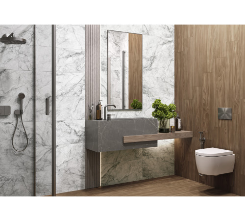 Керамогранит Delacora GP2090DUE21R Dune Marron Sugar 20x90 коричневый рельефный под дерево