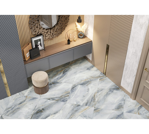 Керамогранит Delacora D120228L Estelle Blue 60x120 голубой лаппатированный под оникс