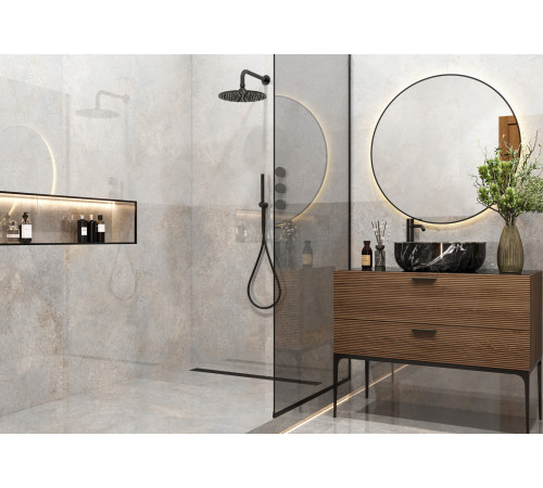 Керамогранит New Trend 60120FEM15P Fenomen Light 60x120 светло-серый полированный под бетон