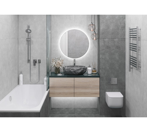 Керамогранит Delacora D12005M Chrome Dark 60x120 серый матовый под бетон